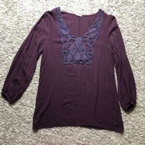 Tobi purple cold shoulder tunic